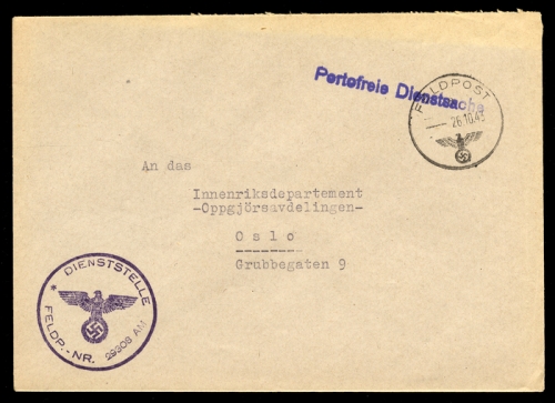 1943, Deutsche Besetzung II. WK, Feldpostmarken, Brief
