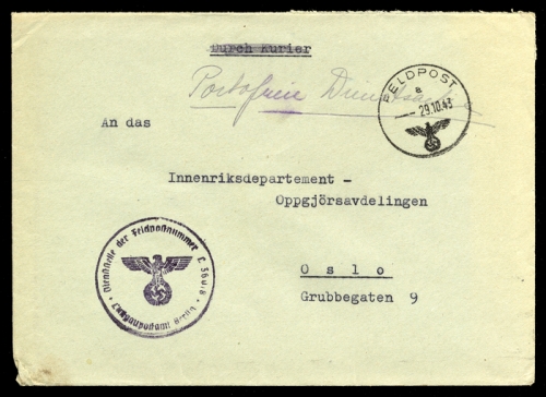 1943, Deutsche Besetzung II. WK, Feldpostmarken, Brief
