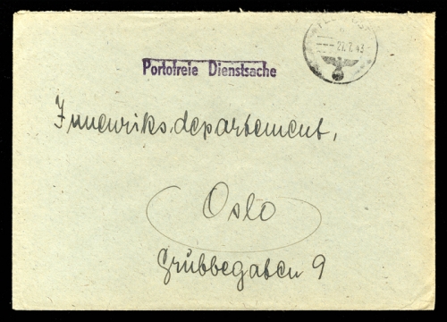 1943, Deutsche Besetzung II. WK, Feldpostmarken, Brief