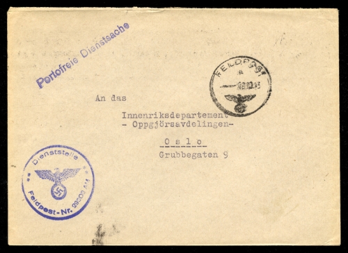1943, Deutsche Besetzung II. WK, Feldpostmarken, Brief