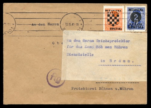 1941, Kroatien, 10+42, Brief