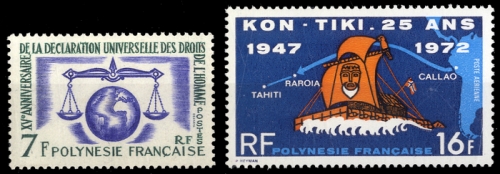 1963, Französisch Polynesien, 31 u.a., **, *