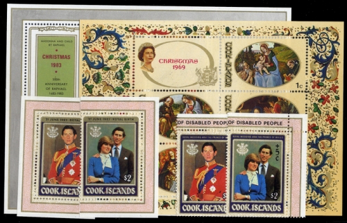 1969, Cook Inseln, Bl. 5 u.a., **
