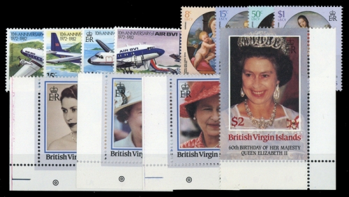 1982, Jungferninseln, 436-39 u.a., **