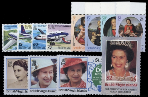 1982, Jungferninseln, 436-39 u.a., **