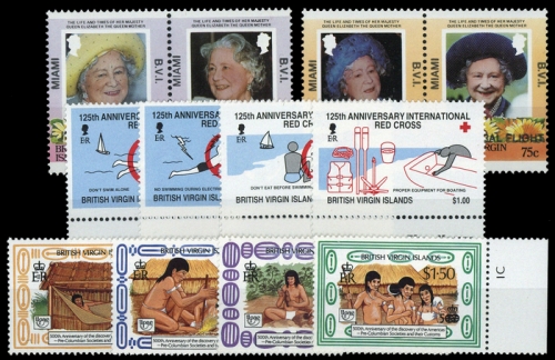 1986, Jungferninseln, 541-44 u.a., **
