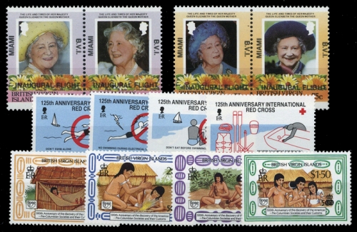 1986, Jungferninseln, 541-44 u.a., **
