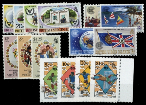 1981, Jungferninseln, 408-10 u.a., **