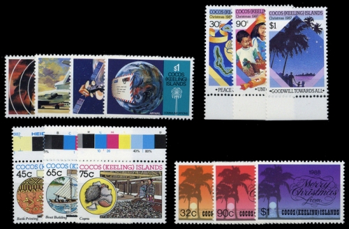 1987, Kokos Inseln, 173-76 u.a., **