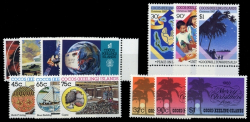 1987, Kokos Inseln, 173-76 u.a., **