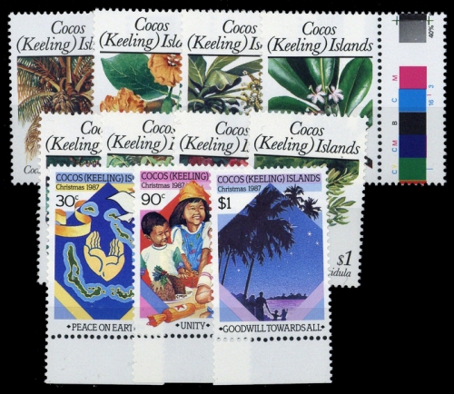 1987, Kokos Inseln, 180-82 u.a., **