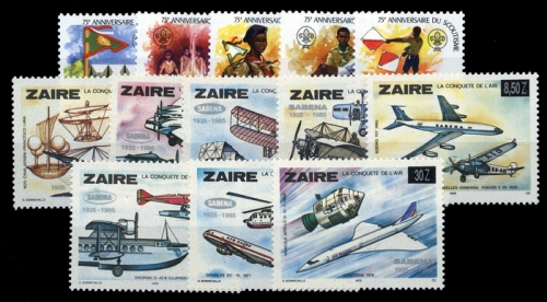 1982, Zaire, 786-90 u.a., **