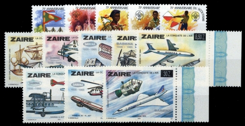 1982, Zaire, 786-90 u.a., **
