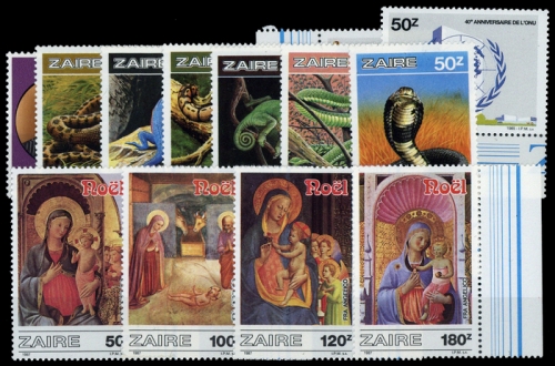 1982, Zaire, 756-58 u.a., **
