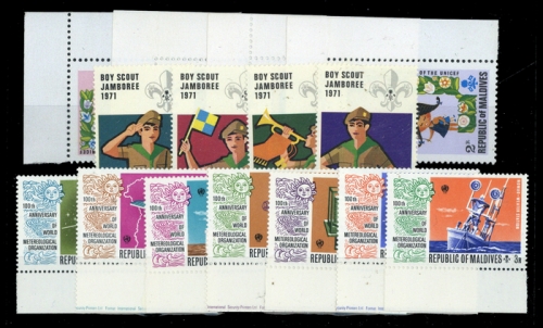 1971, Malediven, 363-66 u.a., **