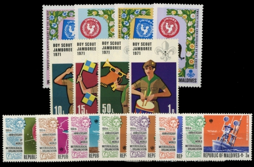 1971, Malediven, 363-66 u.a., **