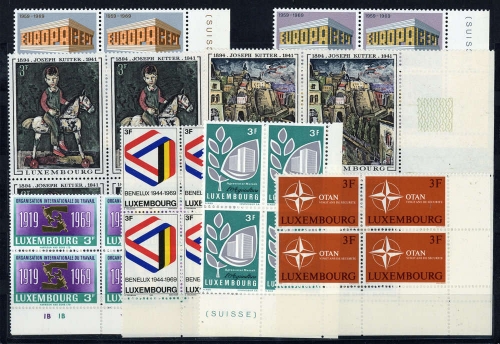 1969, Luxemburg, 788-903, **, Vierer