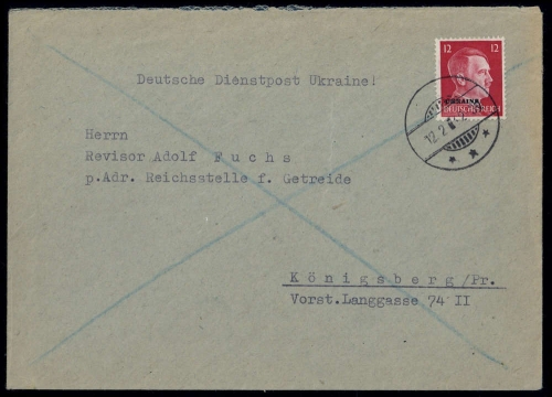 1941, Deutsche Besetzung II. WK Ostland, 8, Brief