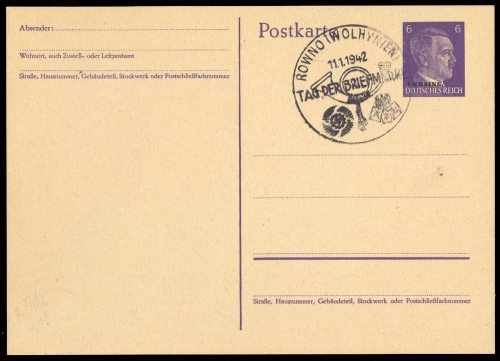 1941, Deutsche Besetzung II. WK Ukraine, P 2, Brief