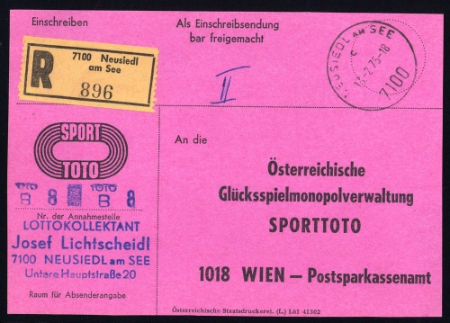 1975, Österreich, Brief
