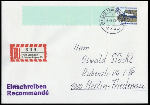 1989, Bundesrepublik Deutschland, 1407 A RE, Brief