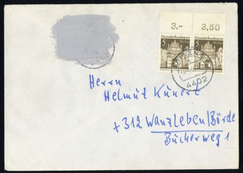1966, Bundesrepublik Deutschland, 479 Pk u.a., Brief