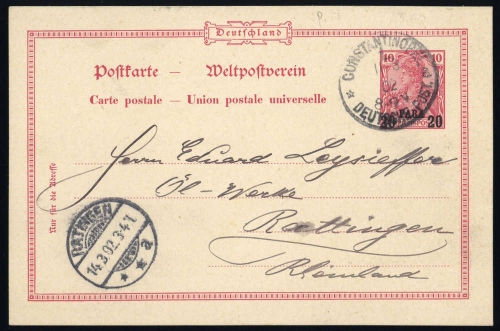 1902, Deutsche Auslandspost Türkei, P 7, Brief