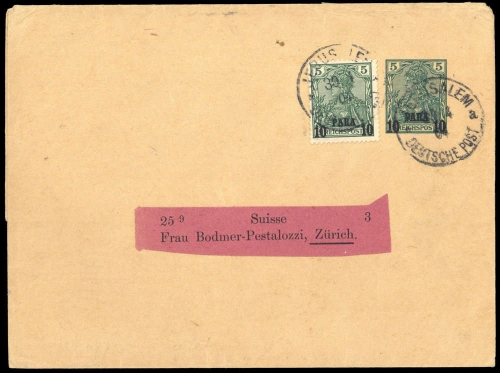 1905, Deutsche Auslandspost Türkei, S 3 u.a., Brief