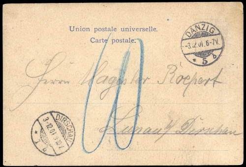 1901, Danzig, Brief