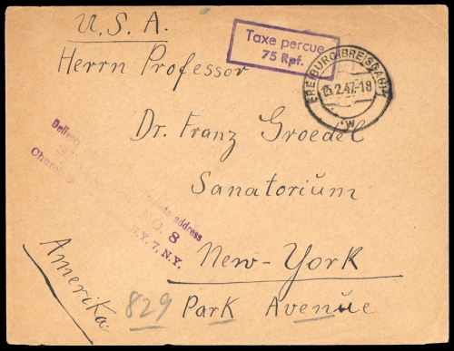 1947, Französische Zone Baden, USA, Brief