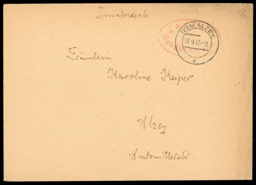 1947, Französische Zone Rheinland Pfalz, Brief