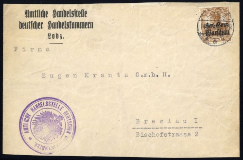 1918, Deutsche Besetzung I. WK Polen, 11, Brief