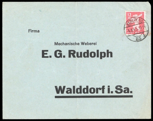 1945, Berlin Vorläufer, SBZ 5 A, Brief