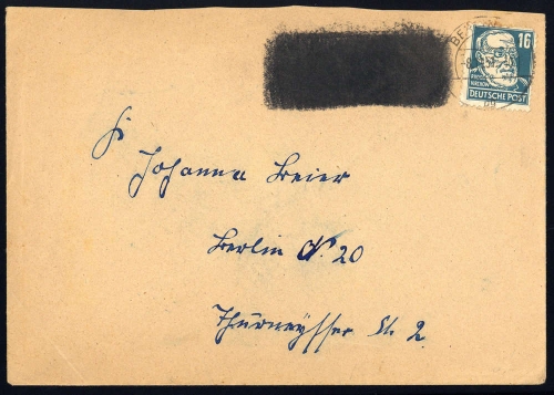 1951, SBZ allgemeine Ausgabe, 218 Pk, Brief