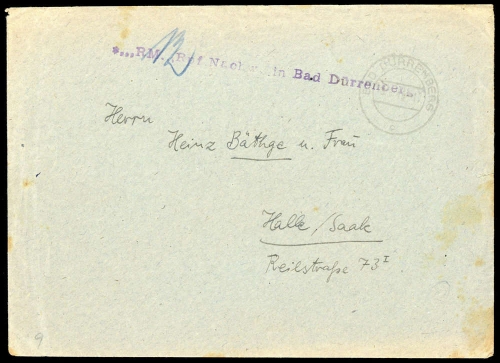 1945, Sowjetische Zone, Brief