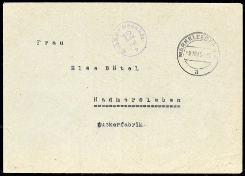 1945, Sowjetische Zone, Brief