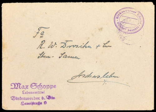 1945, Sowjetische Zone, Brief