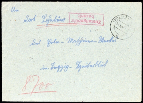 1945, Sowjetische Zone, Brief