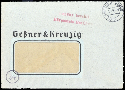 1946, Sowjetische Zone, Brief