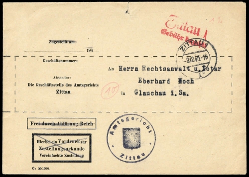 1945, Sowjetische Zone, Brief