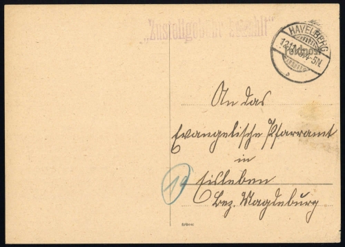 1945, Sowjetische Zone, Brief