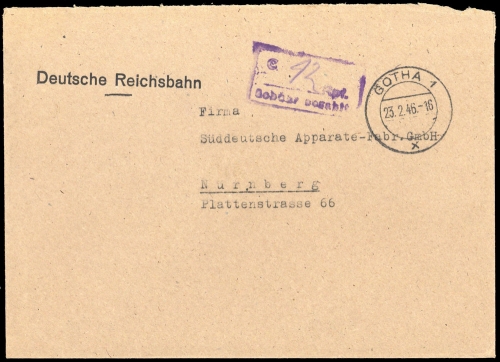 1946, Sowjetische Zone, Brief