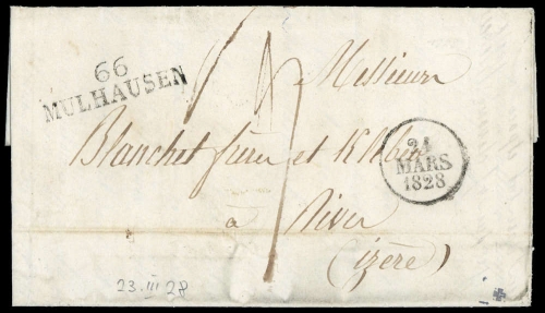1828, Frankreich, Brief