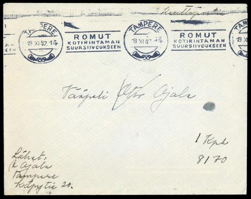 1942, Finnland, Brief