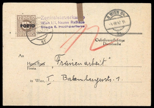 1947, Österreich, P 194, Brief