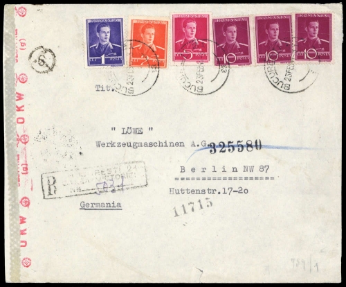 1943, Rumänien, 653 u.a., Brief