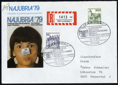 1979, Bundesrepublik Deutschland, 913 u. 915, Brief