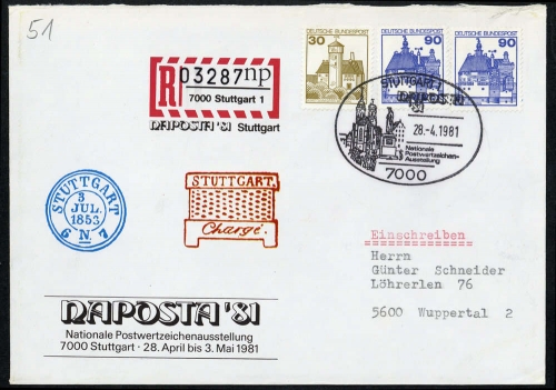 1981, Bundesrepublik Deutschland, 914 u. 997 (2), Brief
