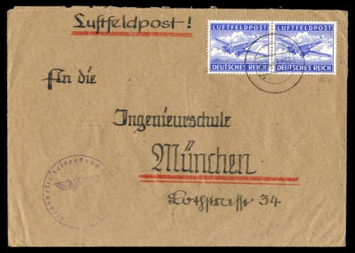 1942, Deutsche Besetzung II. WK, Feldpostmarken, 1 A (2), Brief