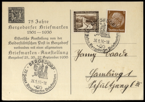 1936, Postgeschichte,Tag der Briefmarke,Deutschland bis 1945, ...